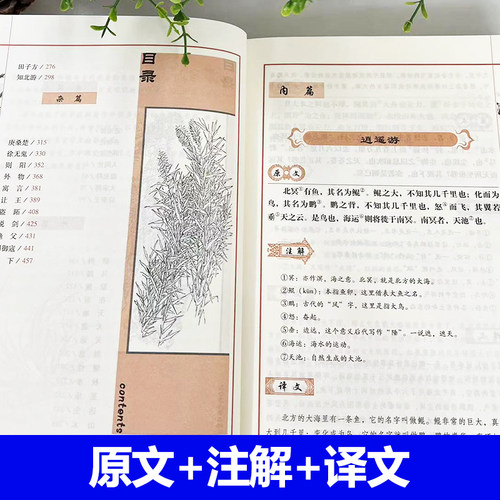 正版庄子书籍战国庄周著共33篇完整版逍遥游齐物论养生主内篇*7 外篇*15 杂篇*12道家学派中国古代哲学艺术美学审美观南华经 - 图1