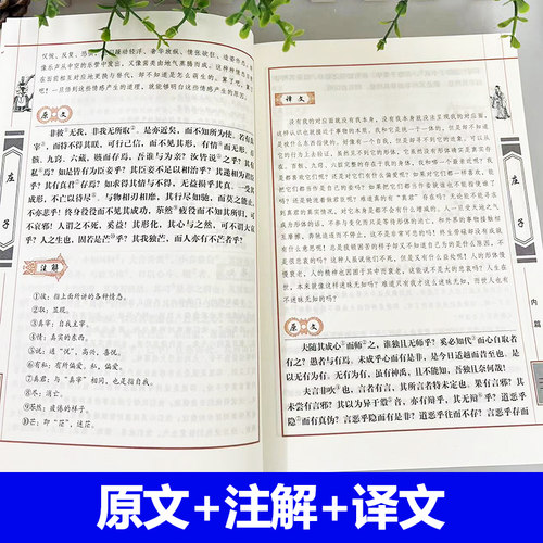 正版庄子书籍战国庄周著共33篇完整版逍遥游齐物论养生主内篇*7 外篇*15 杂篇*12道家学派中国古代哲学艺术美学审美观南华经 - 图2