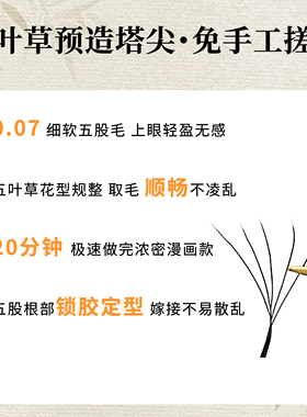 CNK五叶草嫁接假睫毛不散根