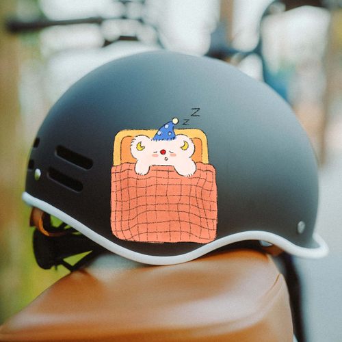 蜡笔风狗狗甜品UV转印贴动漫电动牙刷防水晶标签手机壳头装饰贴纸 - 图1