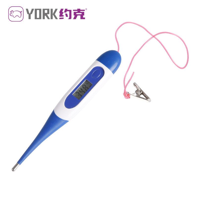 约克（YORK）软头体温计（带绳款）畜牧体温计防水带夹子猪用测温,淘宝优惠券,粉丝福利购,淘宝优惠卷