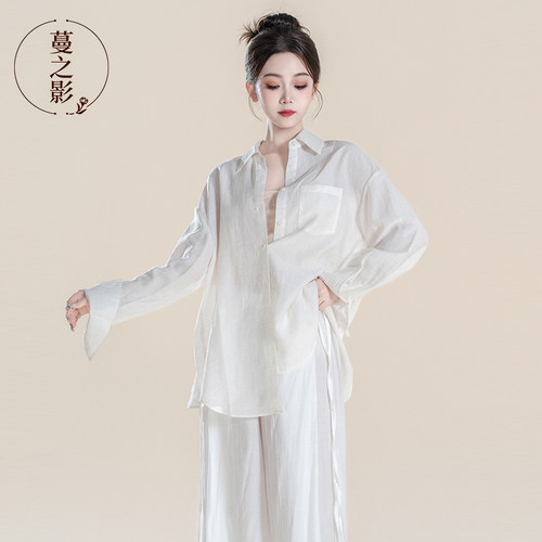 新款现代舞练功服衬衫中国古典舞上衣爵士舞舞蹈生日常可穿衬衣女 - 图2