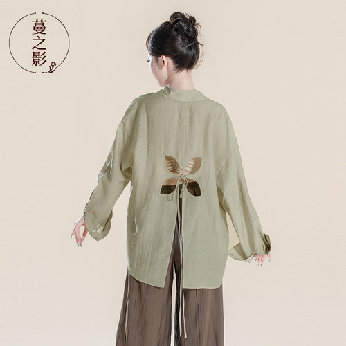 新款现代舞练功服衬衫中国古典舞上衣爵士舞舞蹈生日常可穿衬衣女 - 图1