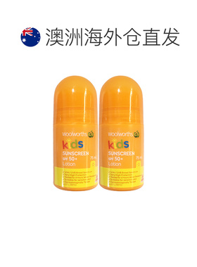 澳大利亚直邮Woolworths自然防晒霜补水温和呵护保湿75ml*2正品