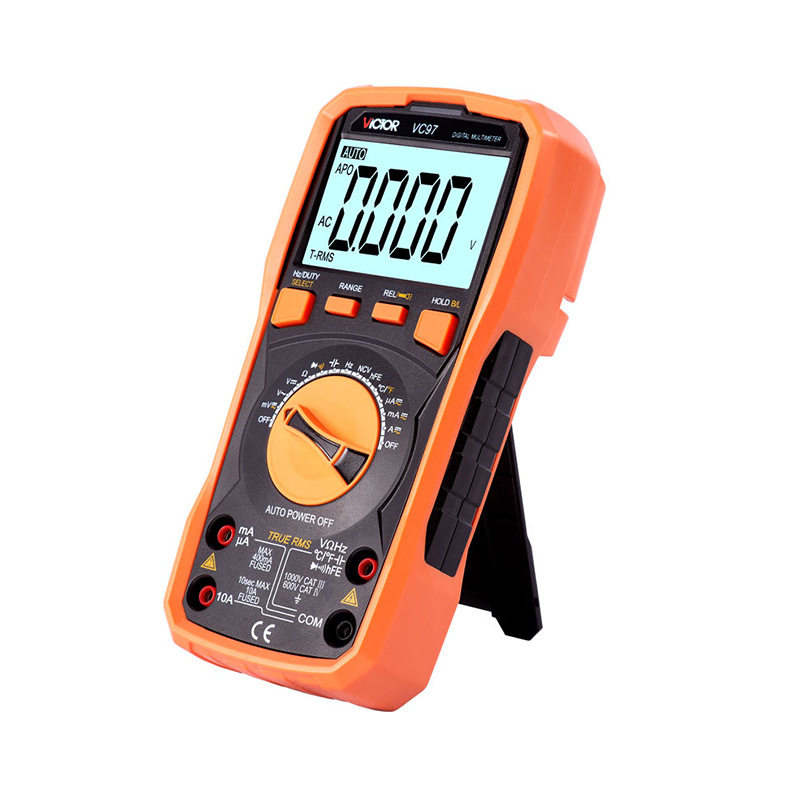 胜利vc97智能防烧便捷式自动万用表 冠德五金万用表