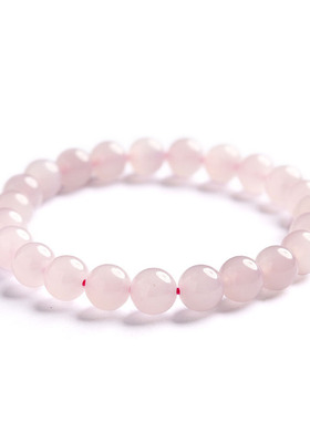 天然藕粉冰种阿料10mm手串女男玉石珠子散珠8mm圆珠串珠手链