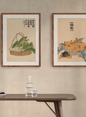 白菜百财装饰画水墨餐厅