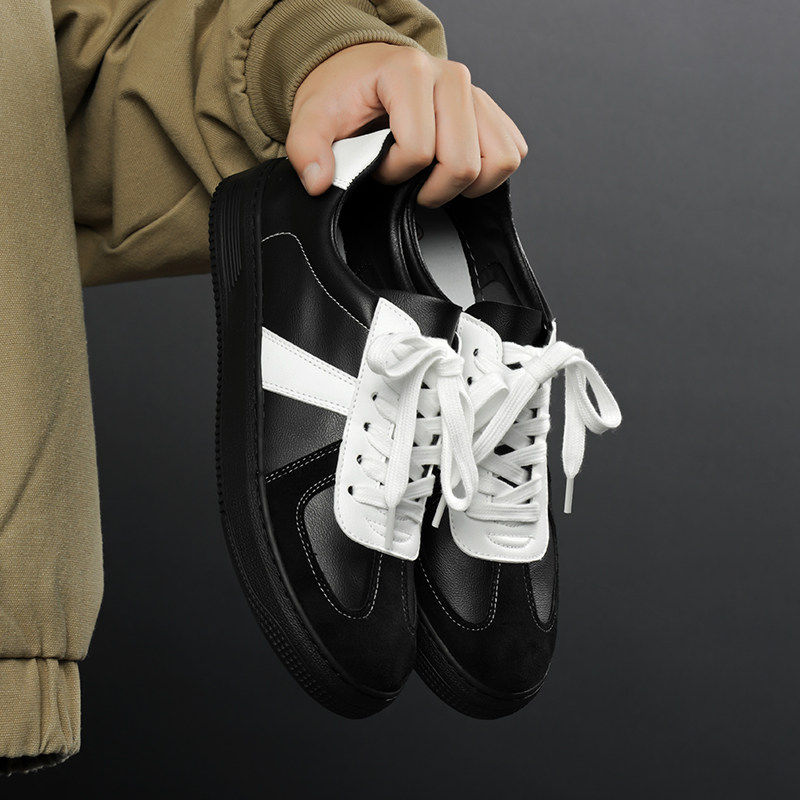 环球厚底休闲德训鞋子男款2026春季新款黑色板鞋秋季休闲运动男鞋,淘宝优惠券,粉丝福利购,淘宝优惠卷