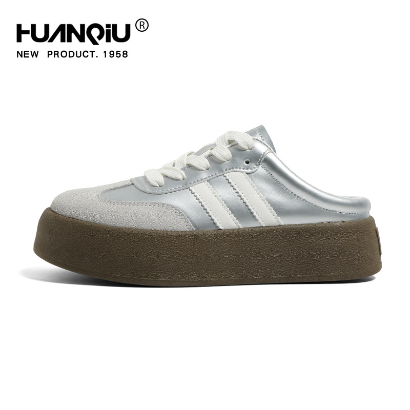 环球超火厚底包头半拖鞋女2025新款冬季外穿配裙子一脚蹬德训板鞋,淘宝优惠券,粉丝福利购,淘宝优惠卷