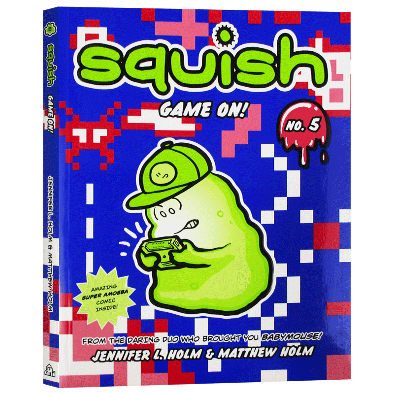 变形虫5 英文原版 Squish 5 Game On 纽约时报畅销书 英文版儿童漫画桥梁章节书 小学英语课外阅读 进口原版书籍,淘宝优惠券,粉丝福利购,淘宝优惠卷