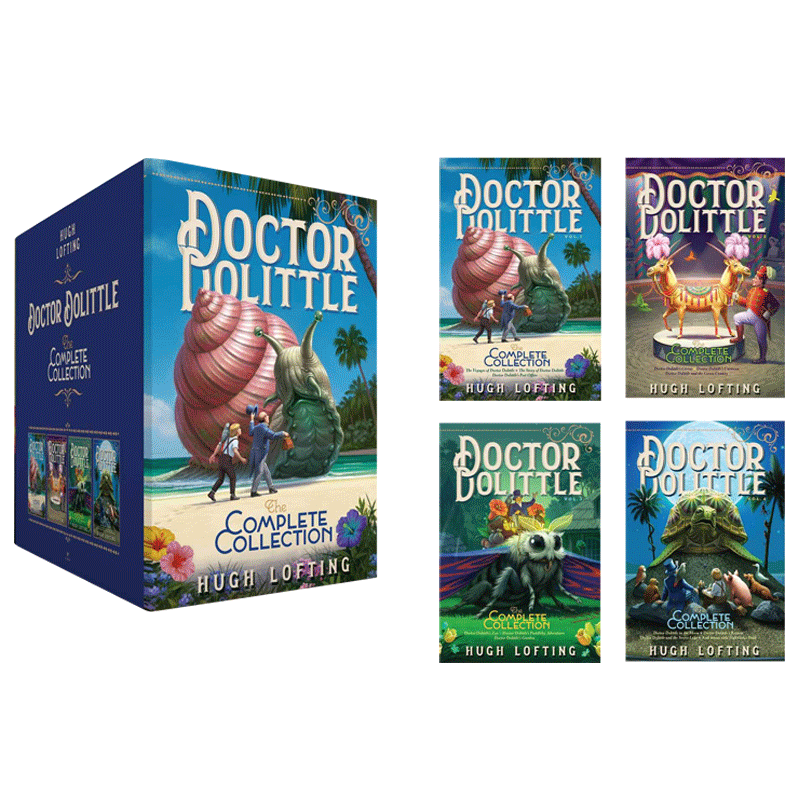 多力特的奇幻冒险 4册全集套装英文原版 Doctor Dolittle 怪医杜立德 Hugh Lofting 小罗伯特唐尼2020奇幻喜剧电影原著小说 英文版