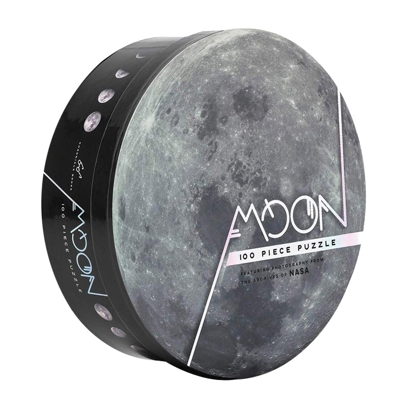 英文原版 Moon 100 Piece Puzzle 100件月亮拼图 NASA档案的摄影 家庭游戏 英文版 进口英语原版书籍