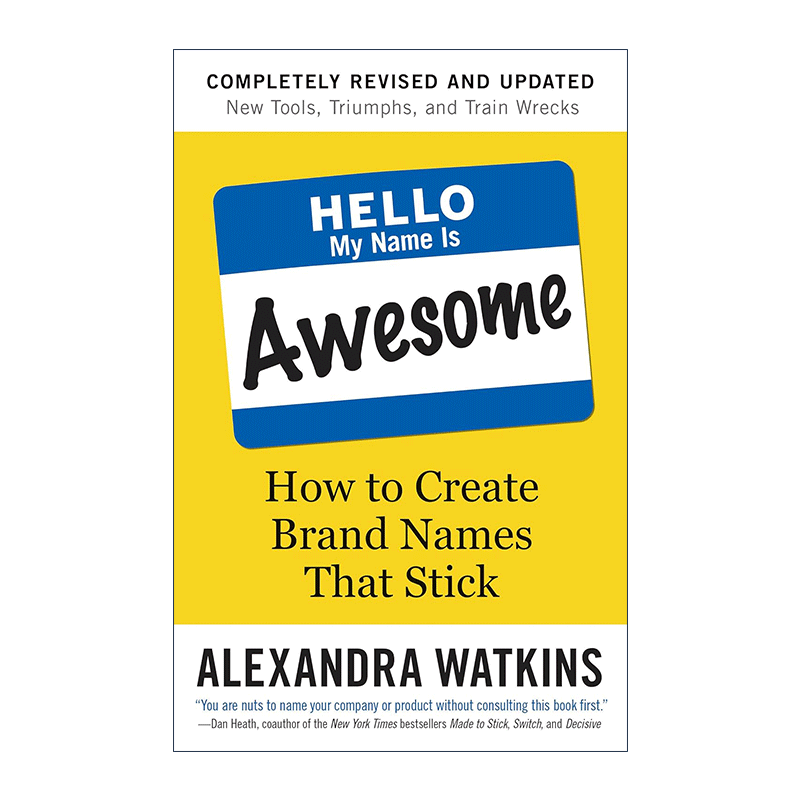 英文原版 Hello My Name Is Awesome 你好 我的名字很厉害 如何创建有吸引力的品牌名称 修订更新版 市场营销 进口英语原版书籍