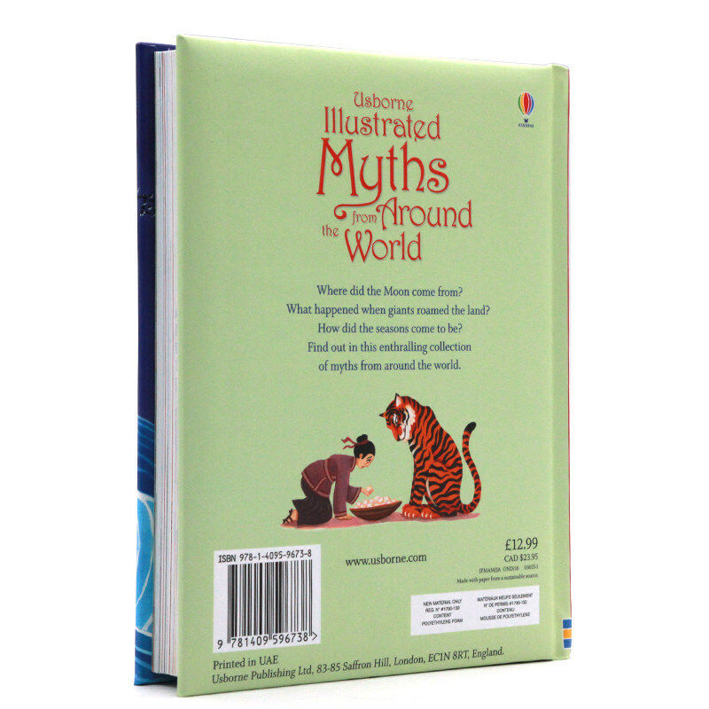 世界神话故事插图故事合集 英文原版 精装 Usborne Illustrated Myths from Around the World 尤斯伯恩 全彩插画版 英语课外阅读