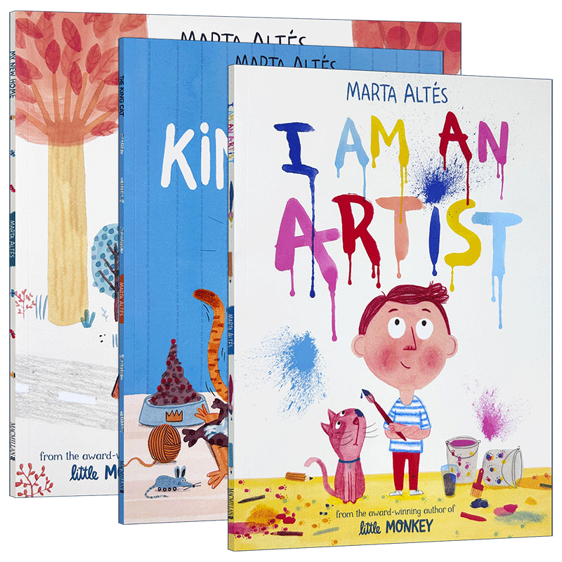 小小艺术家 我的新家 猫王 英文原版 I Am An Artist My New Home The King Cat 玛塔艾德丝绘本作品3册 儿童英语启蒙书籍 英文版