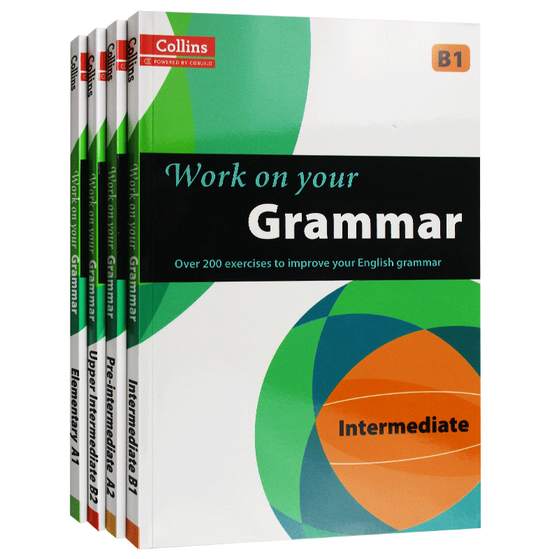 柯林斯攻破你的语法4册套装英文原版书 Collins Work on Your Grammar A1 A2 B1 B2英语考试辅导书籍进口教材英文版原版-图1