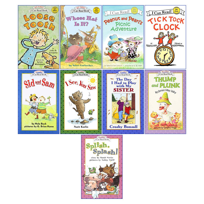 英文原版 My First I Can Read 初级分级阅读9册 松动的牙齿 水花飞溅 是谁的帽子 不得不和妹妹玩的一天 英文版 进口英语原版书籍
