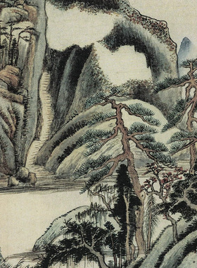 明董其昌仿古山水十开纸本古代