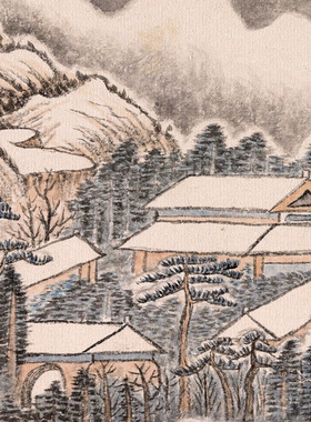 清陶然澄怀卧游图册全套国画水墨
