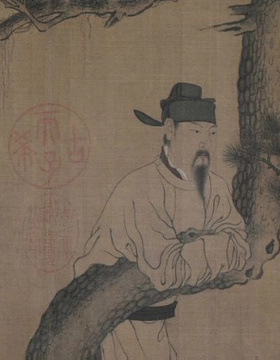 周文矩文苑图仿古人物高清微喷