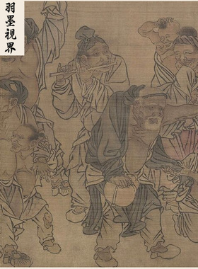 高清复刻宋代刘履中田畯醉归图国