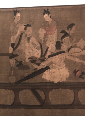 古代书法字画北齐杨子华校书图新品复制怀旧高清微喷宣纸客厅装饰