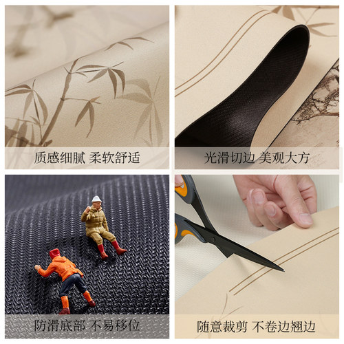 宋式美学进宅大吉地垫入户门垫硅藻泥进门口防滑吸水玄关脚垫地毯 - 图3