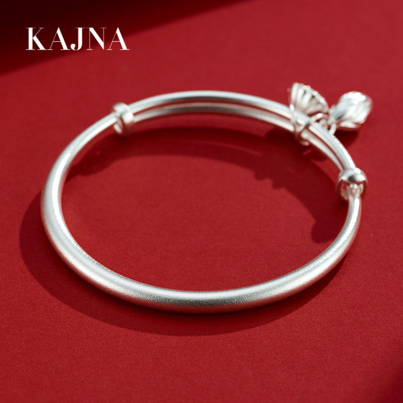 s9999女国潮古风银首饰纯银手镯 卡吉娜手镯