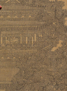 夏永滕王阁图宋元小品画微喷打印