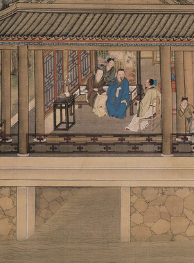 郎世宁雍正十二月令圆明园行乐图