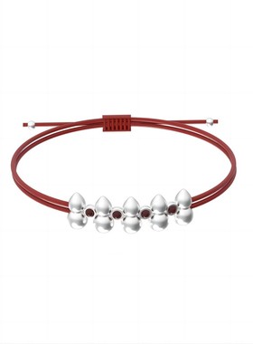 颂闻女新中式葫芦红绳手串