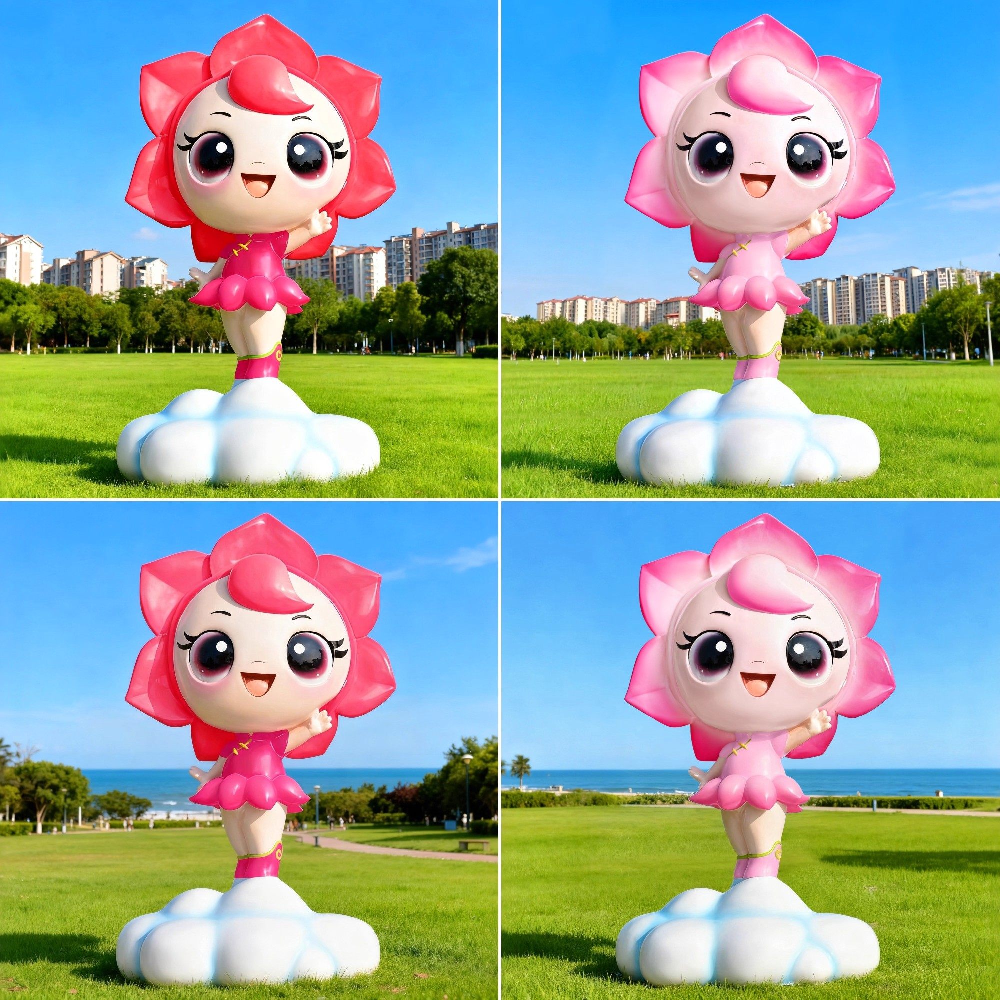 创意购物袋花仙子花束玻璃钢雕塑户外广场公园商场美陈装饰大摆件,淘宝优惠券,粉丝福利购,淘宝优惠卷