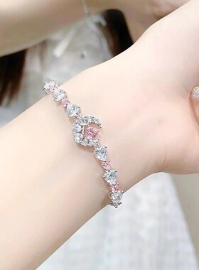 轻奢心月相伴单钻手链送女友