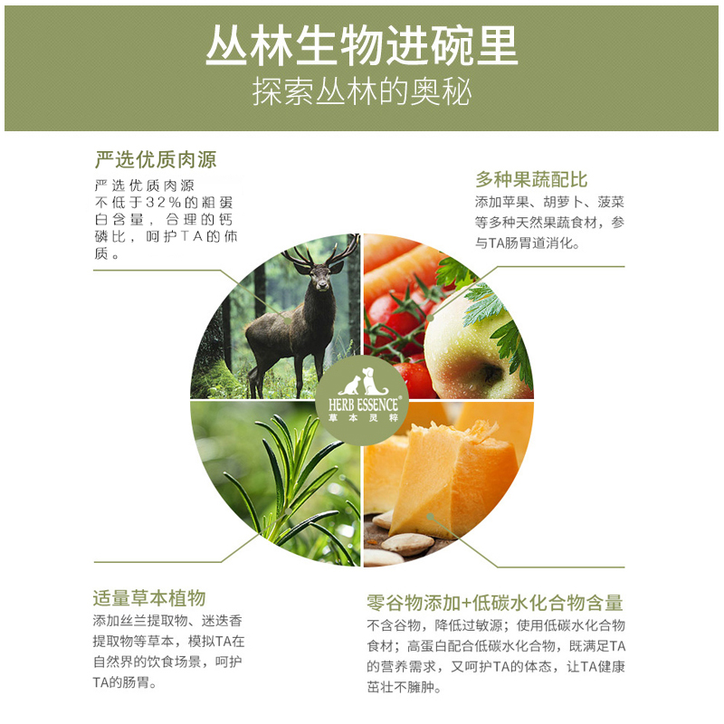 简简单单草本灵粹狗粮全犬期通用型冻干粮生骨肉无谷1.8kg/袋