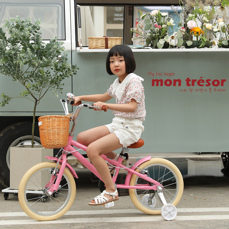 天猫国际进口超市韩国montresor儿童自行车男孩女孩中大童脚踏车12-20寸新款女童车1