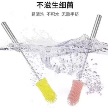 半自动洗杯刷多功能不锈钢长柄按压旋转刷子硅胶lx,淘宝优惠券,粉丝福利购,淘宝优惠卷