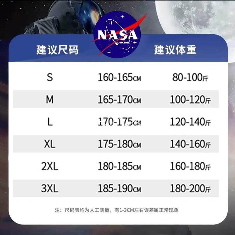 NASA联名t恤短袖男夏季新款ins网红超火纯棉情侣装打底衫上衣女-图1