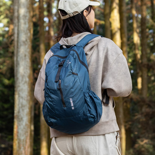 户外超轻登山包男女轻便可折叠双肩包爬山旅行背包大容量徒步出游 - 图3