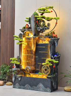 风车流水摆件循环水客厅招财