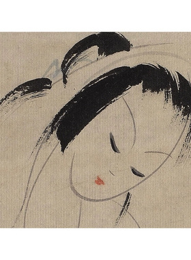 1：1近代林风眠仕女图国画人物画