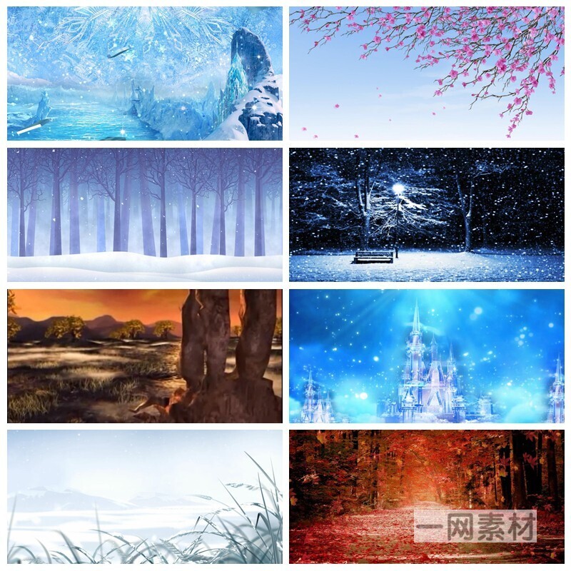 春夏秋冬视频素材四季天气变化梦幻植物季节交替4K动态画背景合集 - 图2