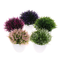 1pc Artificial Plant Bonsai Posted Grasses Fake Plants With a