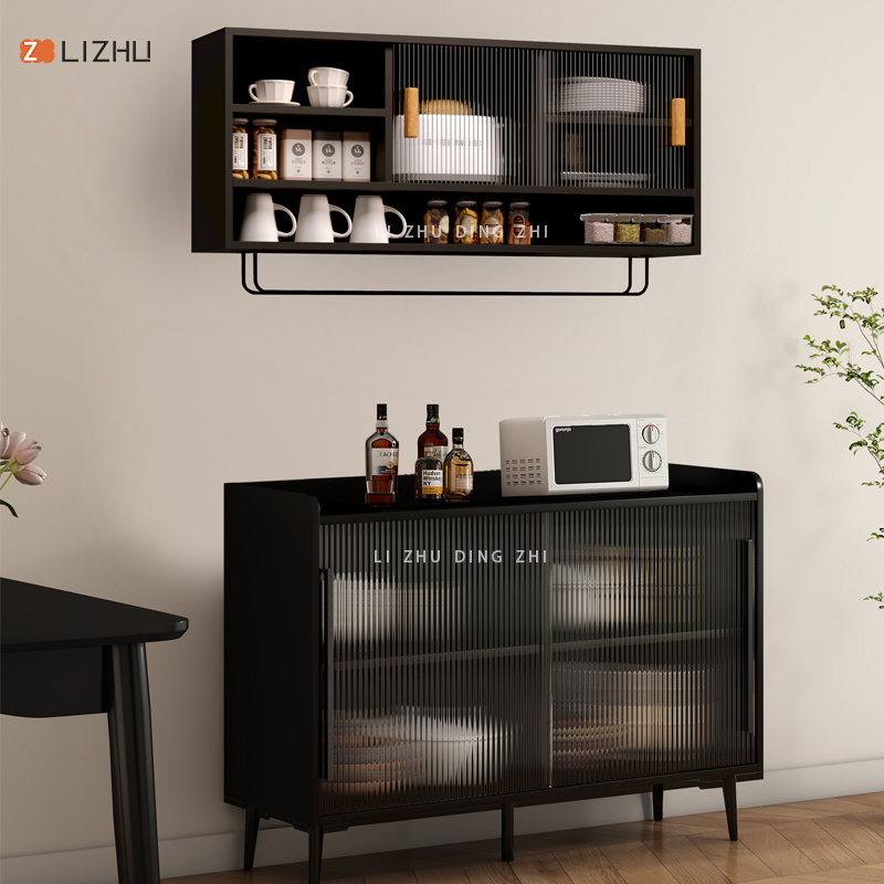 北欧吊柜墙壁柜现代简约餐边柜客厅挂墙式茶水储物柜2025新款定制 - 图2