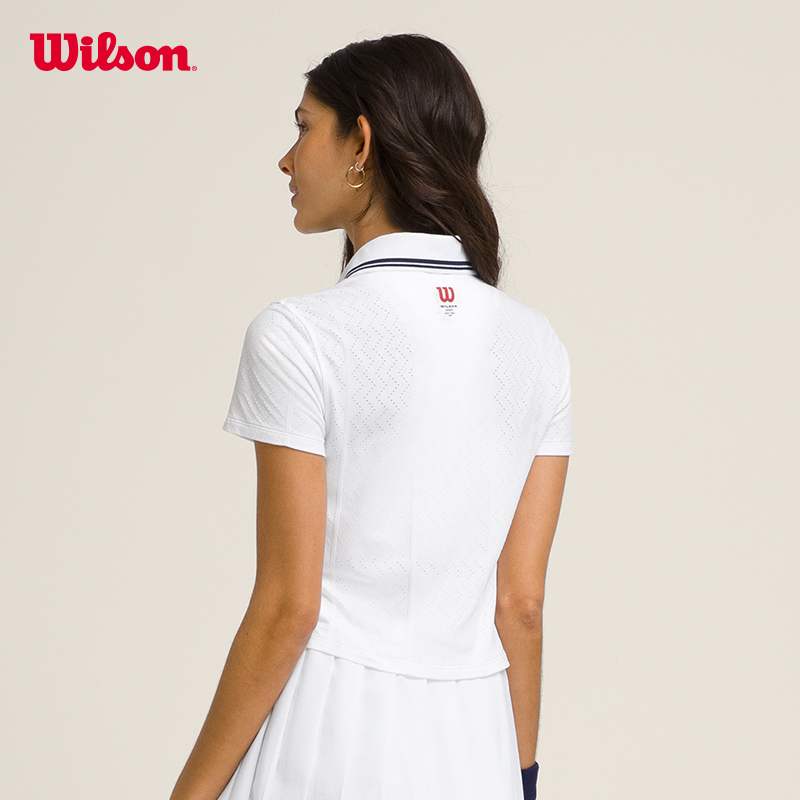 Wilson威尔胜官方2024夏季新款女士CENTER COURT 网球短袖POLO衫 - 图3