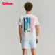 Wilson Wilson ຢ່າງເປັນທາງການ 26 summer ໃຫມ່ຜູ້ຊາຍ CLASSIC ຝ້າຍ tennis ເສື້ອທີເຊີດແຂນສັ້ນກິລາ tennis
