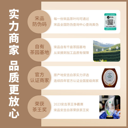 2024新茶宋品黄金芽特级茶叶高山绿茶原产正宗白茶100克-图2