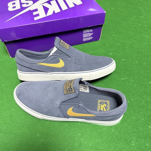 Nike SB Janoski+ Slip  低帮 板鞋 男款 蓝色FN5893-401黄 - 图0