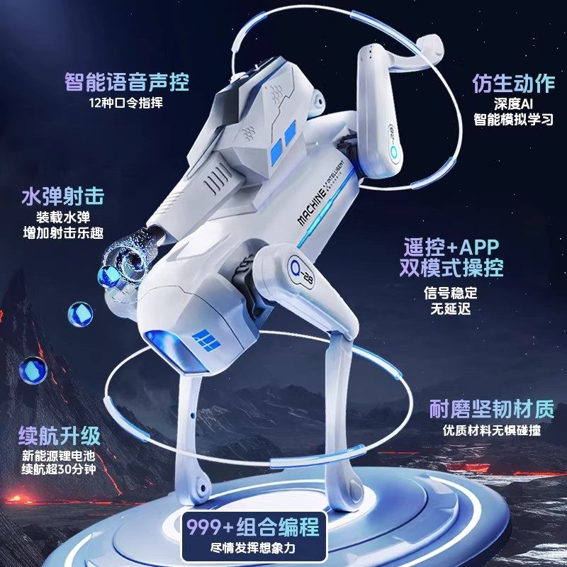 智能机器狗2025新款儿童电动遥控语音声控互动功能男孩生日礼物3,淘宝优惠券,粉丝福利购,淘宝优惠卷