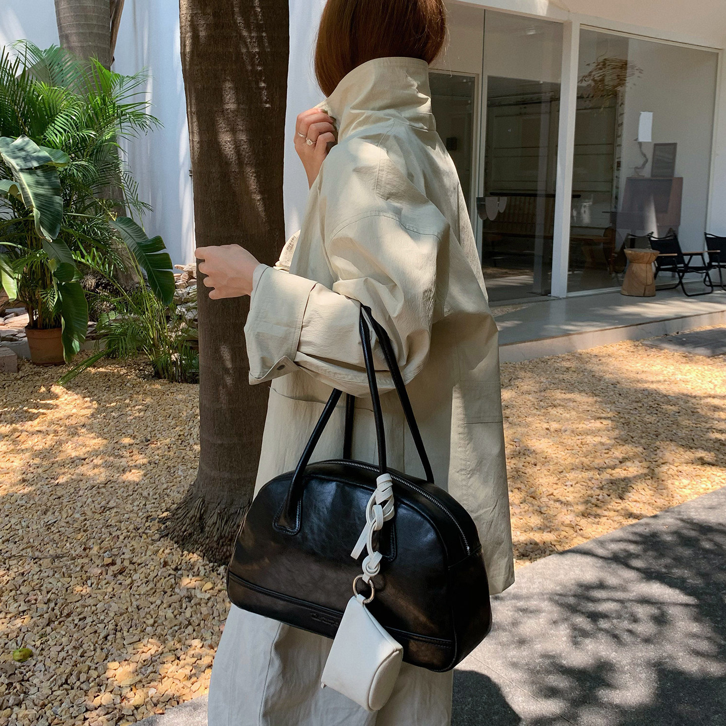 Unique blue韩版ins复古保龄球包手提包休闲腋下单肩包通勤包女包,淘宝优惠券,粉丝福利购,淘宝优惠卷