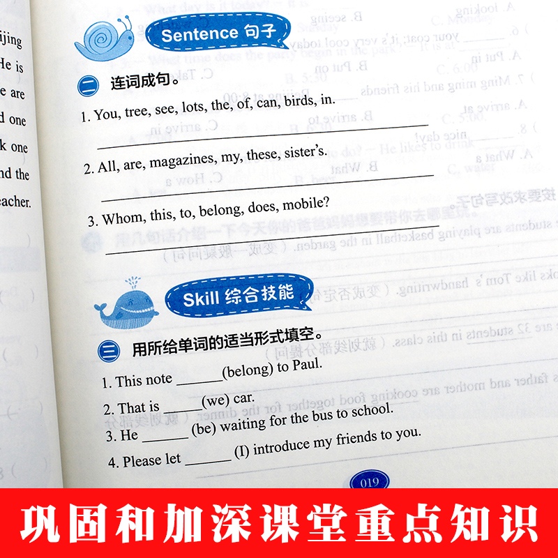 全套4册新概念英语一课一练青少版1A+1B 2A 2B同步练习册外文出版社青少版新概念外研社英语教材配套同步练习新概念辅导练习书籍-图2